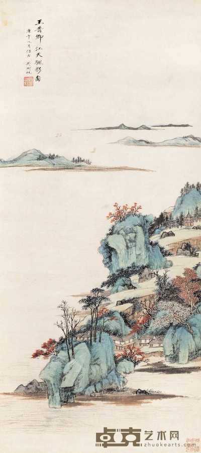 吴湖帆 江天览胜图 立轴 102×46cm